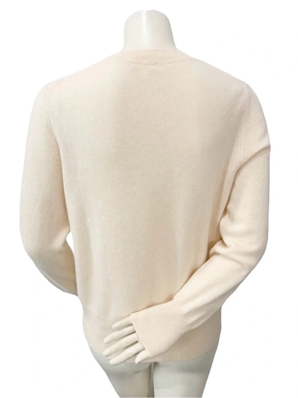 J.Crew 100% Cashmere Ivory Crewneck Sweater Medium